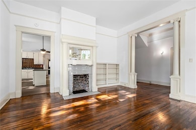 Spare room with hardwood / wood-style flooring