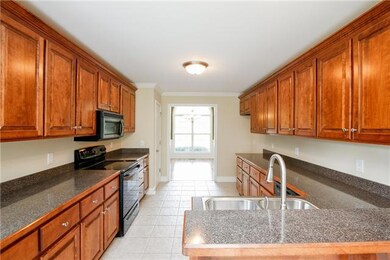 Large kitchen with tile floors