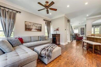 Oversized living space with open kitchen concept. 