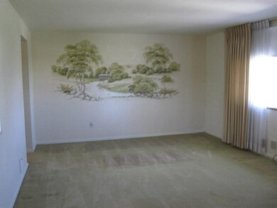 Living Room. Living room with a beautiful mural, l