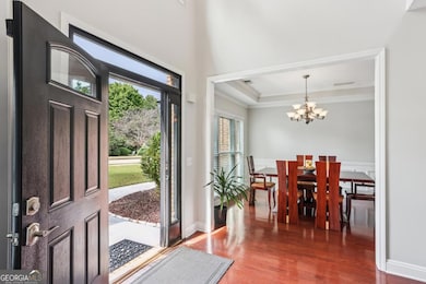 Light filled two story foyer