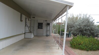 Awning showing workshop/laundry