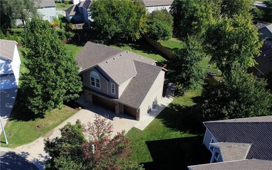 Aeral photo shows the generous size of the home's 