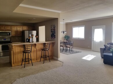 Kitchen Overlooks Living Space