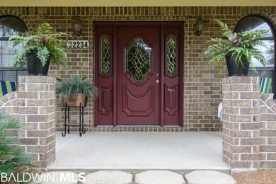 Close up of front porch