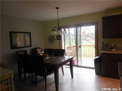 Dining Room Open to the living room and kitchen