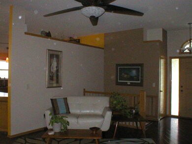 View of living room & front door