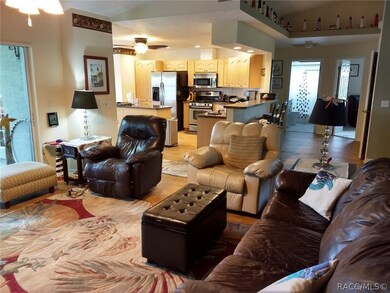 Open concept - family room into kitchen. DR to rig