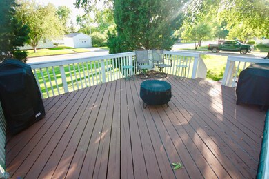 Newly painted south deck