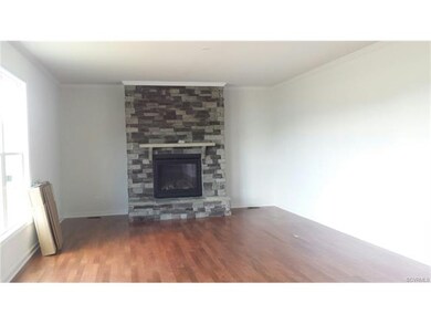 Actual house. Stone fireplace.