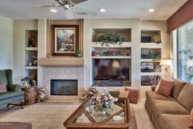 Fireplace in Media Wall