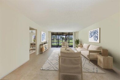 Virtually staged Living room