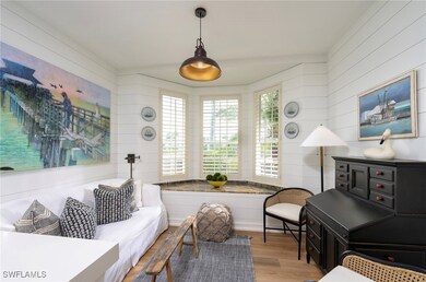 Living area featuring wood finished floors and woo