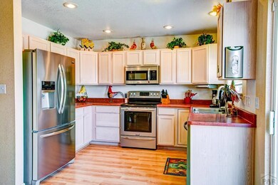 Kitchen includes all stainless appliances