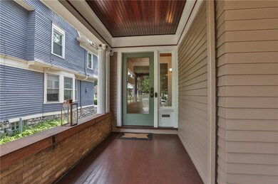 Wonderfully preserved clapboards, stonework and be