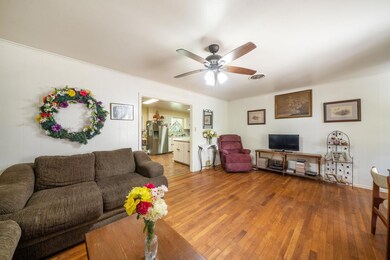 Living room featuring hardwood / wood-style floor