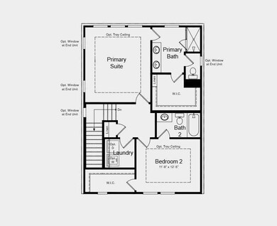 Upper Level Floor Plan - Structural options added 