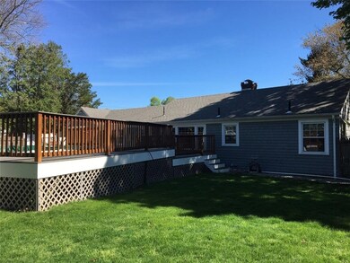 View of the house from the right rear corner showi
