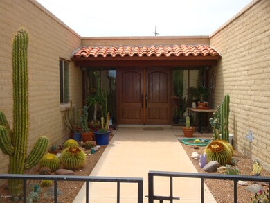 Welcoming courtyard entry