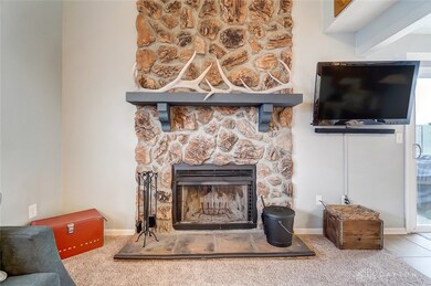 Wood burning fireplace