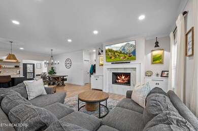 Marble surround gas fireplace
