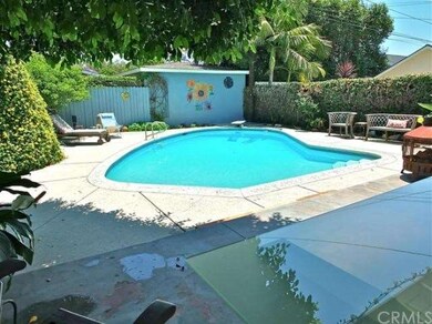 Sparkling pool with lots of patio space.