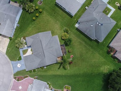 Aerial view showcases the oversized, 0.23 acre lot