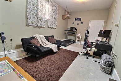 Office space with concrete floors