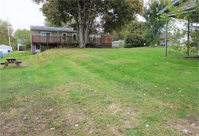 Nice back yard. Garage to right.