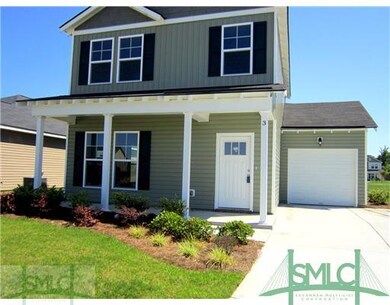 Exterior Front. One car garage