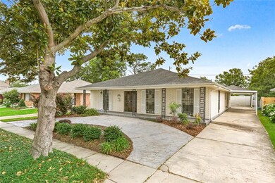 Majestic oak & magnolia trees line the street and