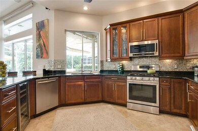 Kitchen with loads of natural light. The stainless