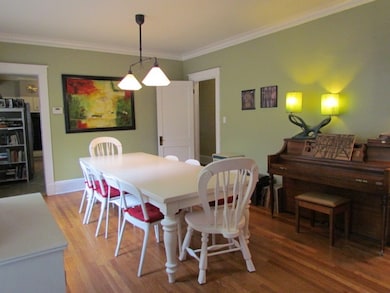 The dining area flows from the living room into th