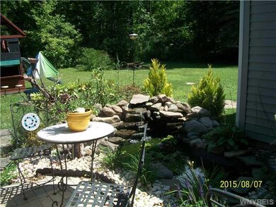 Backyard Beautiful pond on park like yard