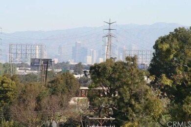 Downtown Los Angeles and mountain views from back 