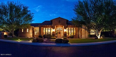 twilight house front curved view