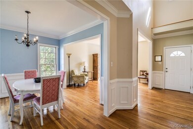 Dining Room with Chandelier