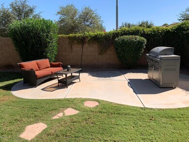 Back yard concrete area