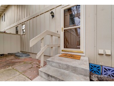 Cute front patio adjacent to front door
