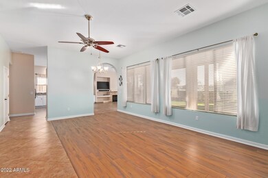 Flows into kitchen and great room