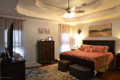 Huge master suite w/coffered ceilings