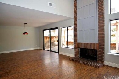 Casual dining area and fireplace