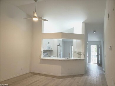 View from great room to kitchen