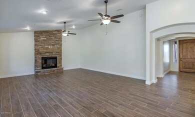 Foyer opens to large family room