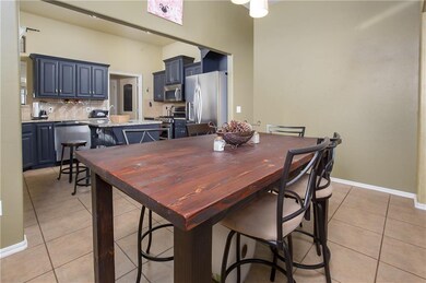 Dining room and kitchen