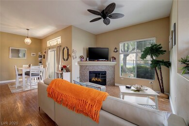 Open floor plan with spacious living room that fea