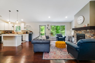 Living room included gas burning fireplace with st