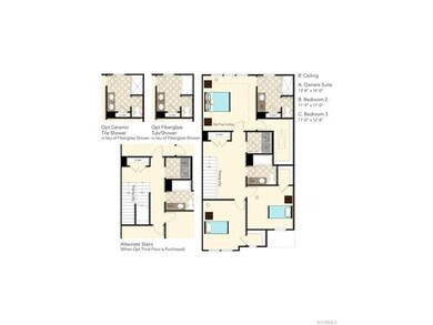 Second Floor Layout - home will have alternate sta