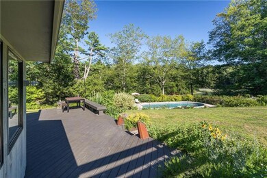 The view from the deck, to the pool...