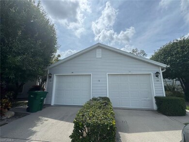 View of detached garage